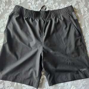 Speedo Black Swim Trunks Lightweight Performance